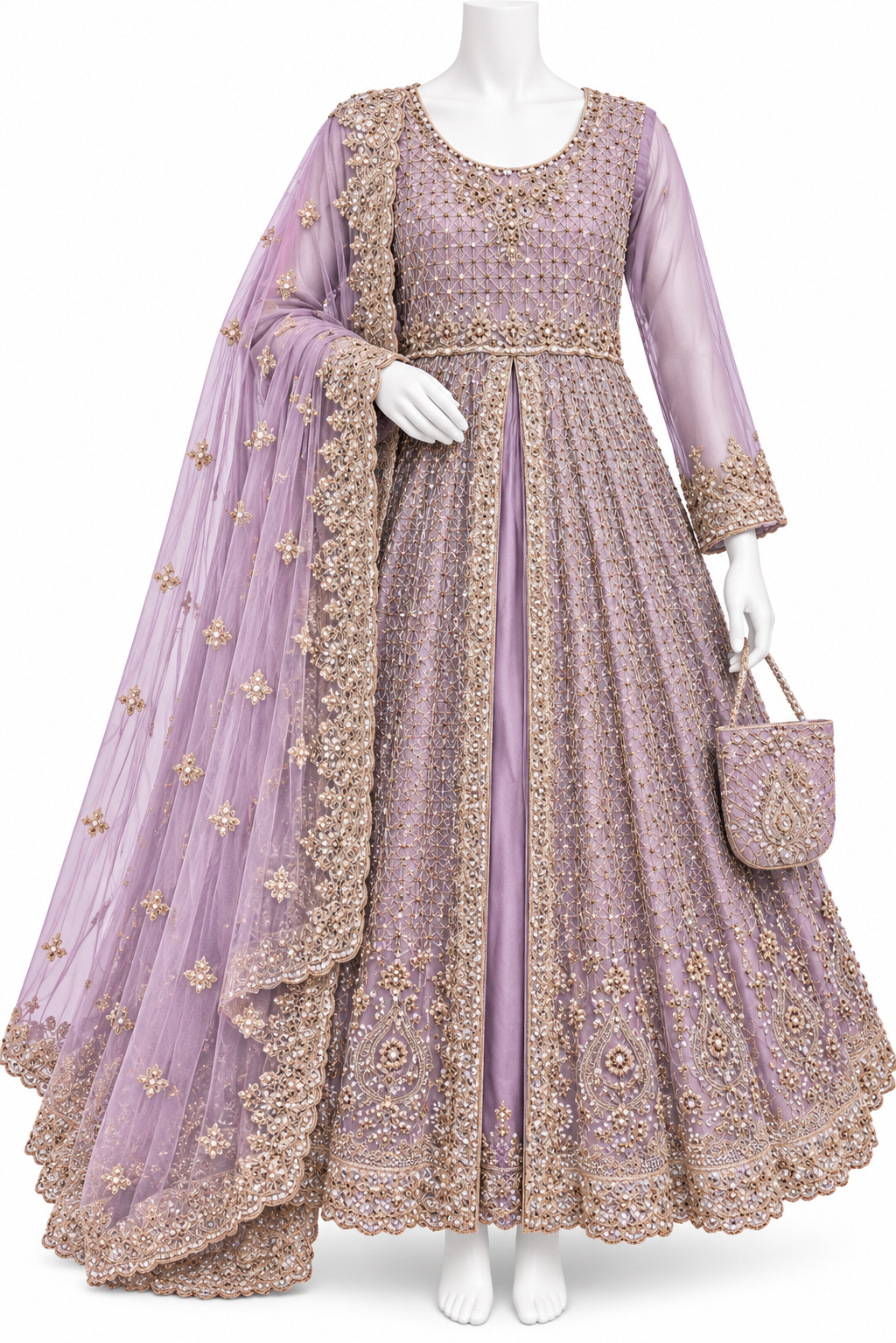 Lavender Dream Embroidered Formal Dress