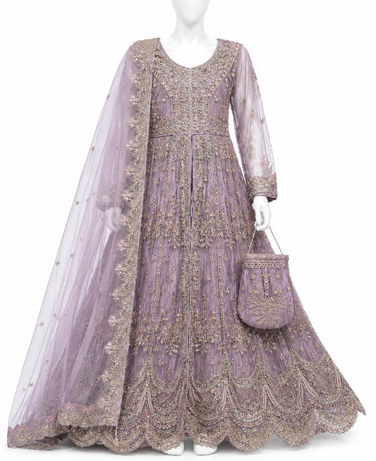 Dusty Lilac Embellished Maxi Set