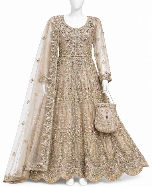 Champagne Pearl Embellished Maxi Set