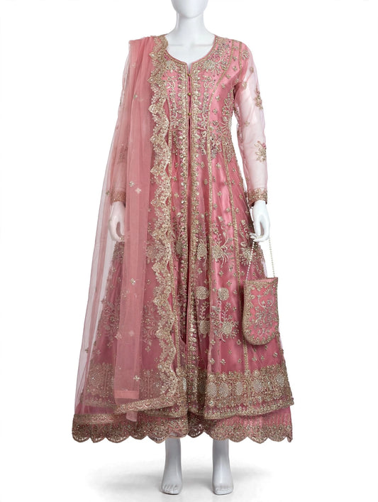 Embellished Open Front Maxi Set